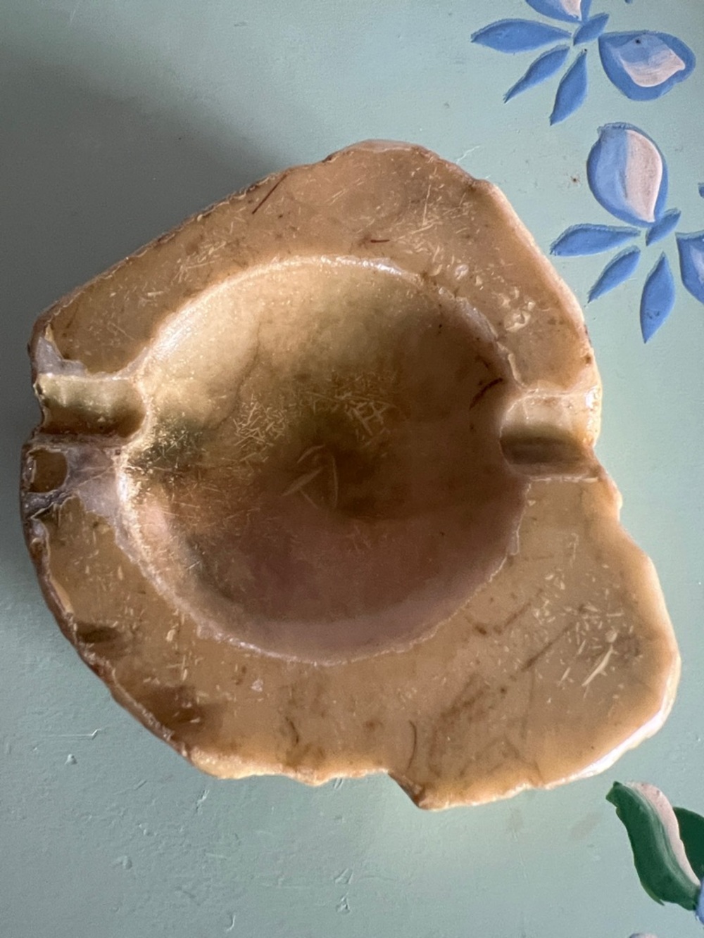 Alabaster Ashtray or Decorative Stone Dish – Handcrafted in Italy